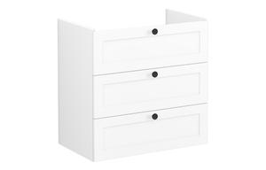 VitrA Root Classic 80cm 3 Drawer Washbasin Unit - Matt White